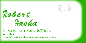 robert haska business card